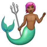 merman: medium-dark skin tone untuk platform Whatsapp