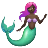 merperson: dark skin tone untuk platform Whatsapp