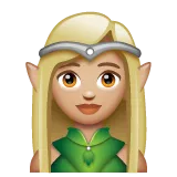 elf: medium-light skin tone untuk platform Whatsapp