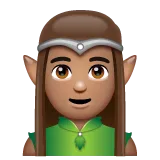 man elf: medium skin tone สำหรับแพลตฟอร์ม Whatsapp