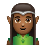 man elf: medium-dark skin tone untuk platform Whatsapp