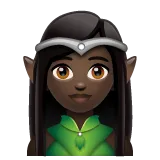 woman elf: dark skin tone per la piattaforma Whatsapp
