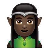Whatsapp 플랫폼을 위한 man elf: dark skin tone