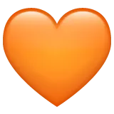 orange heart pentru platforma Whatsapp