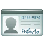 Whatsapp platformu için identification card