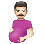 pregnant man: light skin tone per la piattaforma Whatsapp