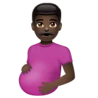 pregnant man: dark skin tone untuk platform Whatsapp