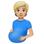 pregnant person: medium-light skin tone untuk platform Whatsapp
