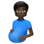 Whatsapp 플랫폼을 위한 pregnant person: dark skin tone