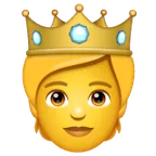 Whatsappプラットフォームのperson with crown