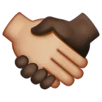 Whatsapp dla platformy handshake: medium-light skin tone, dark skin tone