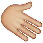 rightwards hand: medium-light skin tone per la piattaforma Whatsapp