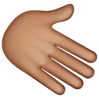 Whatsapp dla platformy rightwards hand: medium skin tone