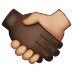Whatsapp dla platformy handshake: dark skin tone, medium-light skin tone