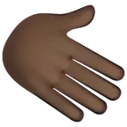 rightwards hand: dark skin tone สำหรับแพลตฟอร์ม Whatsapp