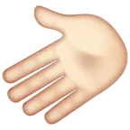 leftwards hand: light skin tone สำหรับแพลตฟอร์ม Whatsapp