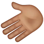 leftwards hand: medium skin tone pentru platforma Whatsapp