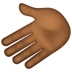 leftwards hand: medium-dark skin tone per la piattaforma Whatsapp