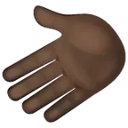 Whatsapp 플랫폼을 위한 leftwards hand: dark skin tone