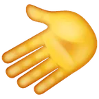 leftwards hand for Whatsapp platform