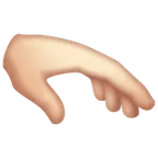 palm down hand: light skin tone สำหรับแพลตฟอร์ม Whatsapp