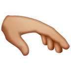palm down hand: medium-light skin tone per la piattaforma Whatsapp