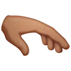 palm down hand: medium skin tone per la piattaforma Whatsapp