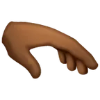 palm down hand: medium-dark skin tone für Whatsapp Plattform