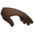 palm down hand: dark skin tone per la piattaforma Whatsapp