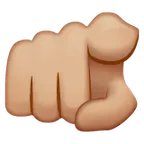 index pointing at the viewer: medium-light skin tone per la piattaforma Whatsapp