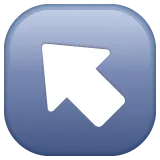 up-left arrow for Whatsapp platform