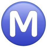 circled M för Whatsapp-plattform