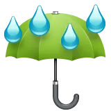 umbrella with rain drops per la piattaforma Whatsapp