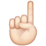 Whatsapp dla platformy index pointing up: light skin tone