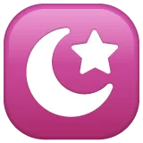 star and crescent for Whatsapp-plattformen
