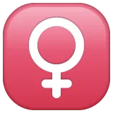 female sign för Whatsapp-plattform