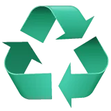 Whatsapp platformon a(z) recycling symbol képe