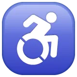 wheelchair symbol alustalla Whatsapp