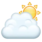 sun behind cloud for Whatsapp platform