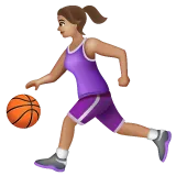 woman bouncing ball: medium skin tone für Whatsapp Plattform