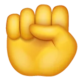 raised fist for Whatsapp-plattformen
