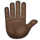 raised hand: dark skin tone pentru platforma Whatsapp