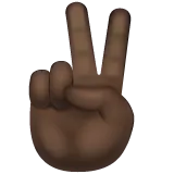 victory hand: dark skin tone für Whatsapp Plattform