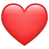 red heart for Whatsapp platform