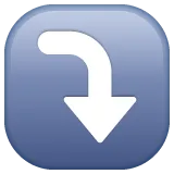 Whatsapp 플랫폼을 위한 right arrow curving down