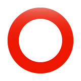 hollow red circle für Whatsapp Plattform
