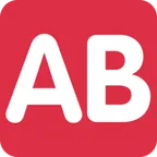 AB button (blood type) för X / Twitter-plattform