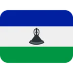 flag: Lesotho para la plataforma X / Twitter