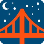 bridge at night voor X / Twitter platform