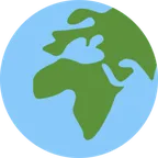 X / Twitter platformu için globe showing Europe-Africa